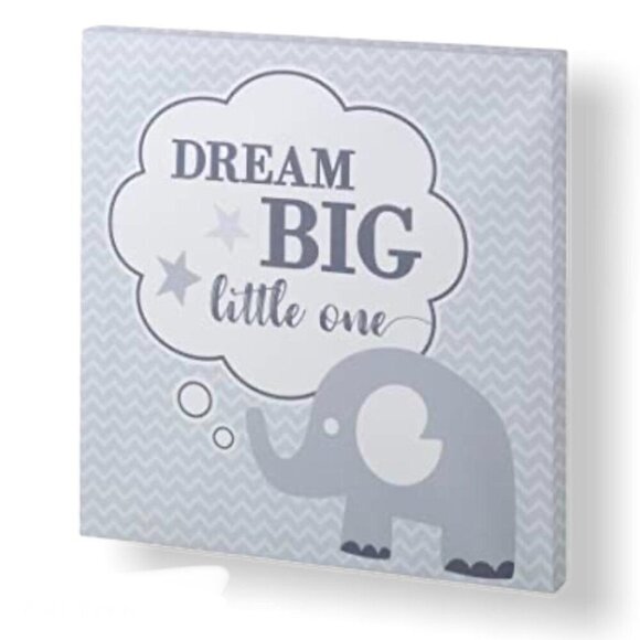 Dream Big Elephant Nursery Canvas - Picture 1 of 2